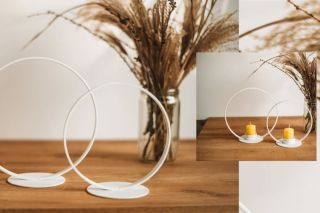 Svícen, nebo jen dekorace. Dá se zdobit na oslavy nebo svatební tabule:)